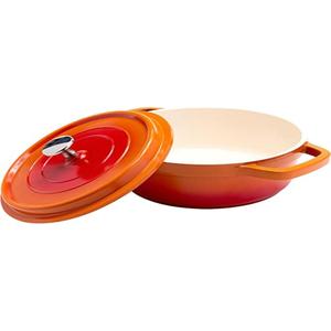 Hercules PA9000-20L - 3 Quart Round Dutch Oven Casserole - Cast Aluminum Nonstick Ceramic Interior - Induction Cooktop - Oven Safe