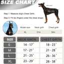 Neck Padded Service Dog Vest Harness and Leash Set, No Pull Adjustable Service Pet Harness with 8 Dog Patches, Reflective in Training Easy Control Pet Vest with 5ft Dog Leash for Medium & Large Dogs (Black)