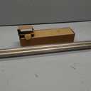 Ivilon Drapery Treatment Window Curtain Rod - Acrylic Ball 1 inch Pole. 72 to 144 Inch. Warm Gold