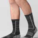 Niorasen Men's Cotton Crew Work Socks, 5 Pairs Cushioned Boot Socks, Moisture Wicking Athletic Socks for Hiking Sports Running 10-13 (Black)