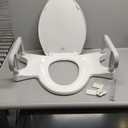 Bemis Assist Toilet Seat with Built-in Support Handles, Hinges Never Loosen, Fits Round and Elongated