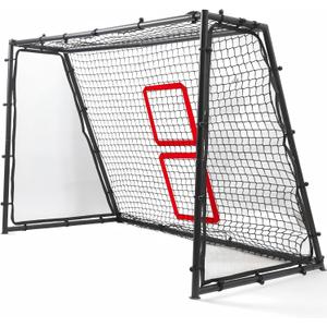 6x4 FT Soccer Goal for Backyard Training | Black | White Deep PE Net | Powder-Coated Steel Frame | Stable Design | Weather-Resistant | Kids & Youth Shooting And Passing Practice