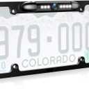 JPP License Plate Backup HD Camera, Rear View Camera 170 Viewing Angle Universal Night Vision Waterproof High Sensitive 7 Bright LED Reversing Car Camera