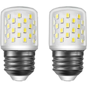 W11216993 LED Bulb 8009 5W 50Watt Equivalent, for Freezer,Refrigerator,Microwave,Range Vent Hood,E26/E27 Base 450 Lumen, 40A15,5304511738 Bulb Replacement,AC100-265V (Daylight White 6000K, 2Pack)