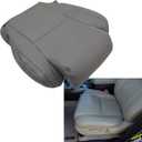 SecosAutoparts Driver & Passenger Side Bottom & Top Replacement Leather Seat Covers Gray Compatible with Toyota Tundra 2007 2008 2009 2010 2011 2012 2013