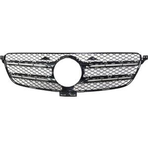 Textured Black Shell and Insert Grille for Mercedes-Benz GLE-Class SUV (2016-2019), Excluding GLE63 AMG Model, Without Camera Hole, Replacement 2017 2018
