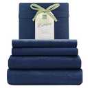 Comfort Lab King Jersey Sheets, Rayon Derived from Bamboo Jersey Knit Sheets, Piece Set, Cooling, Breathable, T-Shirt Material - Includes Flat & Fitted Sheets, 2 Pillowcases, Navy