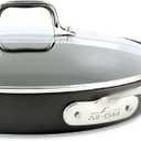 All-Clad HA1 Hard Anodized Nonstick Fry Pan 12 Inch Induction Oven Broiler Safe 500F, Lid Safe 350F Pots and Pans, Cookware Black