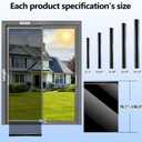 One-Way Window Privacy Film with 4 Tools,Static Cling, Easy to Install & Remove, Window Tint for Home, Heat Control, UV and Light Blocking, Privacy Protection-Black-Silver 17.5"x196.9"