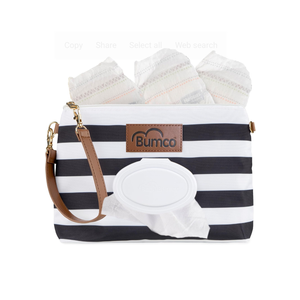 Bumco Diaper Clutch - Portable Wipes Dispenser & Baby Travel Essential, Airtight Baby Wipes Dispenser, Refillable Wipes Container, Travel Baby Essentials, Baby Wipe Dispenser, Diaper Bag Purse