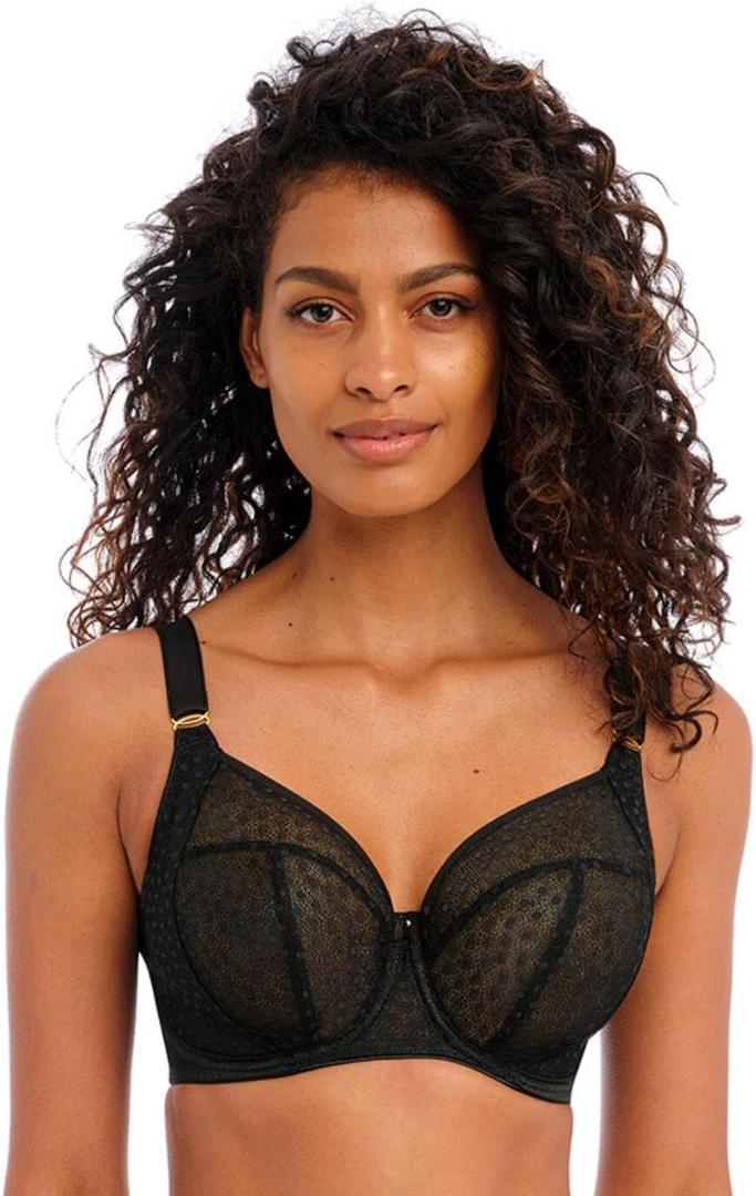 Freya Women's Starlight Underwire Side Support Bra (34H, Black)