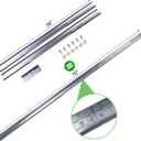 Garage Door Vertical Track Replacement,76 Inch Spliced Track for Garage Doors, Galvanized Steel Hardware Tracks for Left and Right Vertical Brackets, Compatible with 2 Inch Rollers