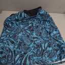 Tempt Me Women Tankini Top Only V Neck Swim Tops Tummy Control Bathing Suit Top No Bottom (Blue, XL)