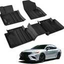 LASFIT Floor Mats for Toyota Camry 2024-2018 FWD Only (Not Fit Hybrid or AWD), All Weather Custom Fit Floor Liner for Camry L/LE/SE/TRD/XLE/XSE Front & Rear 2 Row Car Mats, Black