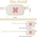 Uygafly Birthday Graduation Gifts for 5 6 7 8 9 10 11 12 13 14 15 16 Year Old Girl,Initials Fanny Pack Crossbody Bag for Girls Kids,Trendy Cute Purse Stuff - N,Cream