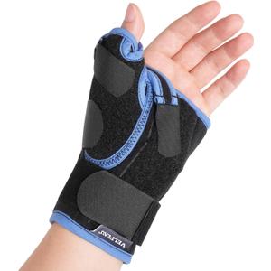 VELPEAU Carpal Tunnel Wrist Brace with Thumb Stabilizer Night Support, Completely Stabilizes Wrist Thumb Joint, Pain Relief for Tendonitis, De Quervain's Tenosynovitis, Arthritis (Short, Left Hand, L) (Large (Pack of 1), Short-left Hands)