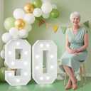 2.3FT 90 Marquee Numbers, 90 Light up Numbers for 90th Birthday Decorations Party Anniversary Backdrop