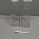 Set of 2 Square Glass Carafe, 1 Liter Clear Glass Pitcher with Lid, Beverage Serve ware Carafe for Mimosa Bar, Coffee, Juice, Cold Water, Milk, Lemonade, Iced Tea