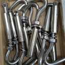 Concrete Wall Hook, Lsqurel 304 Stainless Steel Concrete Anchors Heavy Duty Open Expansion Bolts for Concrete Wall (M8-10Pack)