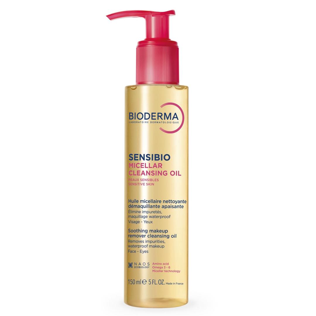 Bioderma Sensibio Micellar Cleansing Oil, 1st Ecobiological Micellar Formula Gentle Face Cleanser That Deeply Cleanses