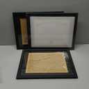 upsimples 11x14 Diploma Frame Certificate Degree Document Frame with High Definition Glass, 8.5 x 11 with mat for Wall and Tabletop, Black Double Mat, 3 Pack