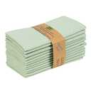 85% Cotton 15% Linen Dinner Cloth Set of 12 Napkins for Everyday Use Over Sized Easter Special Mitered Corners Napkins, Pre Shrunk Good Absorbency Ultra Soft Quality 18x18 in(Sage), Missing pcs