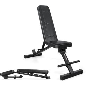 CAP Foldable Adjustable Utility Bench, 6 Positions, 600lb Capacity, Black
6 Backrest Positions, Foldable Design, Thick Box-Stitched Padding, 600lb Capacity, Steel Frame, Non-Slip Feet