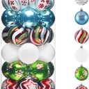 Valery Madelyn Christmas Ornaments Tree Decorations, 30ct Colorful Red Green Blue Shatterproof Christmas Ball Ornaments Set, 2.36 Inch Rainbow Hanging Ornament Bulk for Xmas Holiday Party Decor