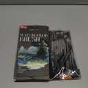 Transon 10pcs Natural Watercolor Paint Brush Set Professional for Watercolor Acrylic Ink Gouache Tempera (Black)