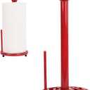 Vintage Red Rooster Cast Iron Paper Towel Holder for Kitchen Countertop - Farmhouse Decor Freestanding Dispenser with Heavy Base, Fits Jumbo Rolls, Easy One-Handed Tear