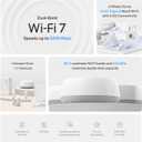 TP-Link Deco 7 BE25 Dual-Band BE5000 WiFi 7 Mesh Wi-Fi System | 4-Stream 5 Gbps, 240 Mhz | Covers up to 6,600 Sq.Ft | 2X 2.5G Ports Wired Backhaul | VPN,MLO, AI-Roaming, HomeShield, 3-Pack