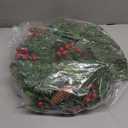 Christmas Garland with Lights, 6 Ft Real Touch Winter Pine Garland, Green Artificial Greenery Garland for Table, Stairs, Door, Christmas Decor for Home Wedding Fireplace Party