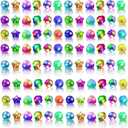 Light Up Rings, Glow In The Dark Party Supplies, 6 Style Flashing Glow In The Dark Rings (48 PCS)