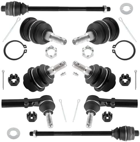 YMAUGP 8pcs Front Suspension Kit Inner Outer Tie Rod Ends Upper Lower Ball Joints For Chevy Silverado 1500 2500 3500 Suburban 2500 For GMC Sierra 1500 2500 3500 For Hummer H2 K6693 K6696 ES3488 ES3609