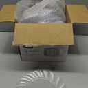 FOCUSLINE 100 Count Clear Plastic Plates 9 Inch, Disposable Heavy Duty Dinner Plates- Premium Hard Plastic Plate Fancy Disposable Clear Plates for Weddings, Parties and Events