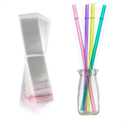 Dakoufish Straws, Carrying bags, Long Self-Sealing Cellophane Bags, 1x9 Inches 100 Pcs, Clear OPP Poly Bag