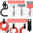 18 Pack Garage Hooks Heavy Duty - Anti-Slip Coating， Garage Storage Hooks for Hanging Bike，Ladder，Garden Tools，Hose