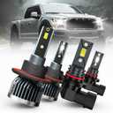 Led Headlight Bulbs, compatible with (2004-2014) FORD F-150 led headlights, 9008/H13 High & Low Beam Bulbs +9145 LED Fog Light Bulbs, Pack of 4