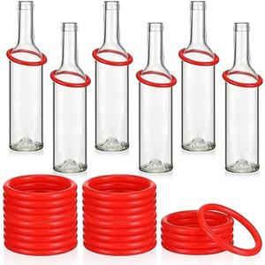 Shappy 31 Pcs Ring Toss Game Set Include 25 Rings and 6 Glass Bottles Fun Target Carnival Games for Outside Activity Carnival Party Favor 1 Missing