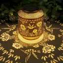 Solar Lanterns Outdoor Waterproof Christmas Birthdays Gifts for Women Mom Grandma Butterfly Garden Decor Metal Hanging Solar LED Lights for Patio(Hummingbird)