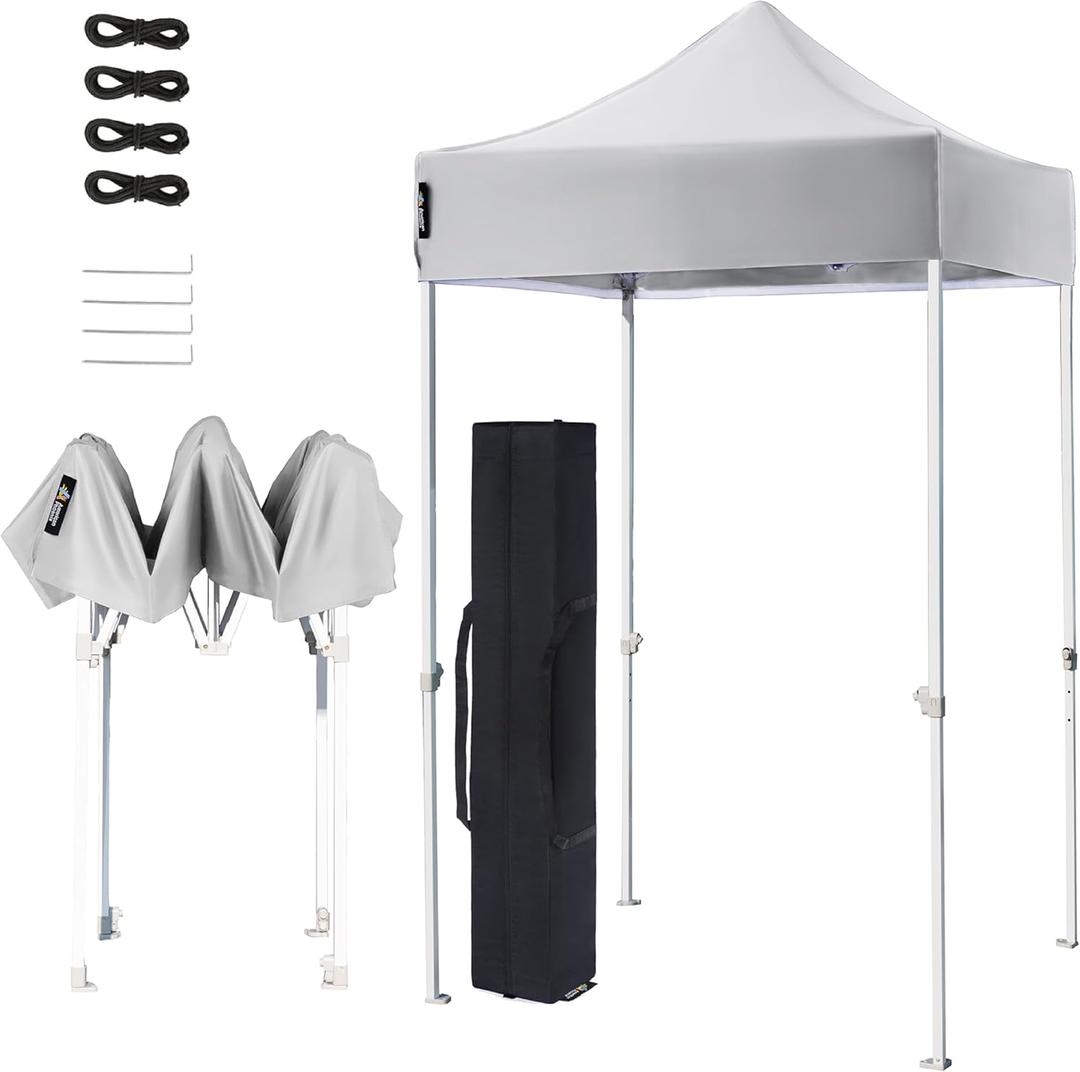 AMERICAN PHOENIX Canopy Tent 5x5 Pop Up Portable Tent Commercial Outdoor Beach Instant Sun Shelter (White)