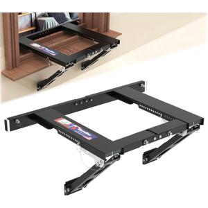 Adjustable Window AC Bracket, Quick Installation in 3minutes Without Drilling, Upgraded Extra Large Adjustment Range, Air Conditioner Support Bracket No Drill w/ Max Load Capacity of 220 Lbs (Heavy Duty)