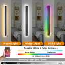 2 Pack Outdoor RGB Long Wall Lights, 23.6inch Wall Lights RGB/Warm/White Dimmable Modern Led Wall Lighting, Ip65 Waterproof Wall Sconce with Remote APP Control for Outdoor/Indoor Party Gathering