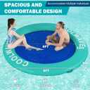 COOLWAVE Inflatable Water Hammock Floating Dock, Inflatable Raft for Family and Friends, Round Floating Ring for Parties, Water Float for Pool and Lake, Fits Multiple People(8GDB)