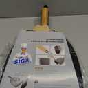 MR.SIGA Dustpan and Brush Set, Portable Cleaning Brush and Dustpan Combo with Bamboo Handle, Gray, 1 Set