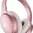 INFURTURE Pink Headphones Over Ear Headphones Active Noise Cancelling Bluetooth Headphones, Deep Bass Headset, Low Latency, 90H Playtime, Foldable Headphone for Sport Running Cool Gadgets GiftH1