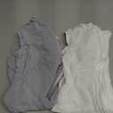 2 Pack Baby Sleep Sack 12-18 Months 100% Organic Cotton Muslin Baby Sleeping Bag 2-Way Zipper Toddler Wearable Blankets Comfy Stretchy Thin Sleep Sacks (Large, Grey & White Tog 0.3)