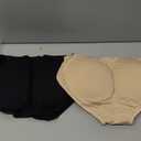 OYOANGLE Women's 2 Piece Solid Butt Lifter Hip Pads Enhancer Shapewear Panties, Large