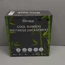 Bamboo Rayon Mattress Protector with Zipper + 2 Pillow Protectors - 100% Waterproof Cooling Queen Size Cover - Ultra Soft Fabric Breathable Noiseless Mattress Pad Covers Zippered Encasement