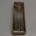 Creative Co-Op Unscented Tree Shaped Taper Candles, Evergreen, Boxed Set Of 2 (10")